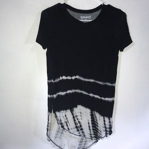 White and black shirt